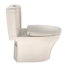 TOTO Aquia IV Two-Piece Elongated Dual Flush 1.28 and 0.9 GPF Universal Height Toilet with CEFIONTECT, WASHLET+ Ready, Sedona Beige, Vitreous China, MS446124CEMFGN#12