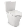 TOTO Aquia IV Two-Piece Elongated Dual Flush 1.28 and 0.9 GPF Universal Height Toilet with CEFIONTECT, WASHLET+ Ready, Colonial White, Vitreous China, MS446124CEMFGN#11