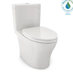 TOTO Aquia IV Two-Piece Elongated Dual Flush 1.28 and 0.9 GPF Universal Height Toilet with CEFIONTECT, WASHLET+ Ready, Colonial White, Vitreous China, MS446124CEMFGN#11
