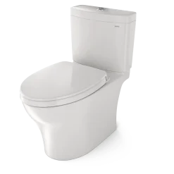 TOTO Aquia IV Two-Piece Elongated Dual Flush 1.28 and 0.9 GPF Universal Height Toilet with CEFIONTECT, WASHLET+ Ready, Colonial White, Vitreous China, MS446124CEMFGN#11