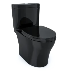 TOTO Aquia IV Two-Piece Elongated Dual Flush 1.28 and 0.9 GPF Universal Height Toilet, WASHLET+ Ready, Ebony, Vitreous China, MS446124CEMFN#51