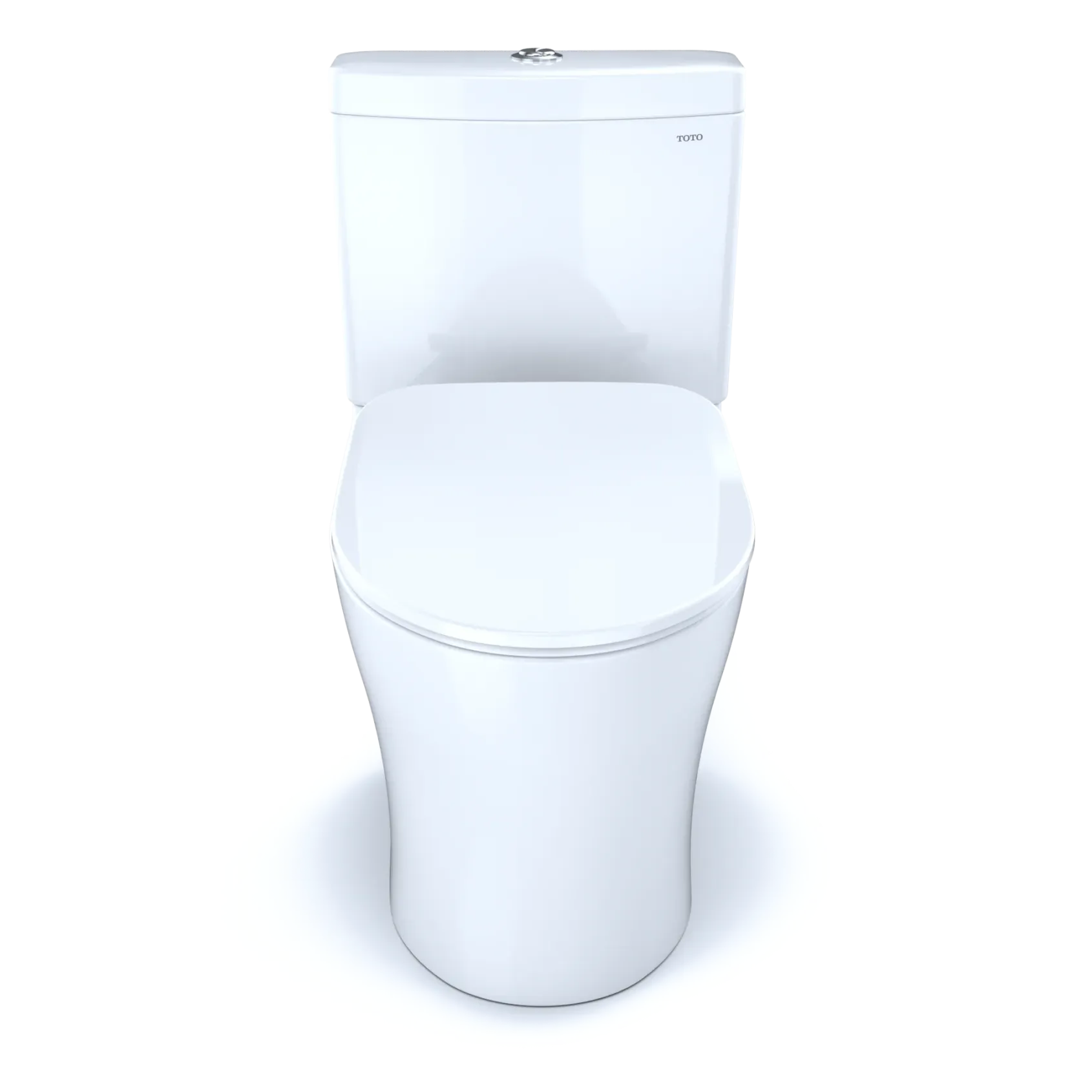 TOTO Aquia IV Two-Piece Elongated Dual Flush 1.28 and 0.9 GPF Toilet with CEFIONTECT and SoftClose Seat, WASHLET+ Ready, Cotton White, Vitreous China, MS446234CEMFGN#01