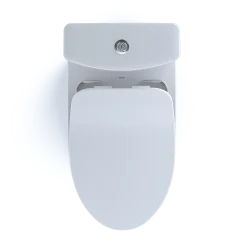 TOTO Aquia IV Two-Piece Elongated Dual Flush 1.28 and 0.9 GPF Toilet with CEFIONTECT and SoftClose Seat, WASHLET+ Ready, Cotton White, Vitreous China, MS446234CEMGN#01