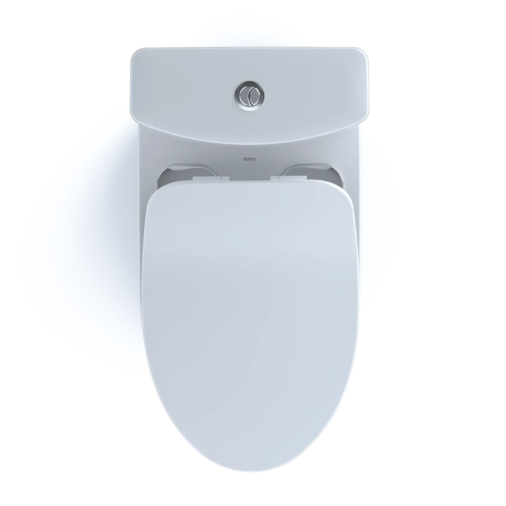 TOTO Aquia IV Two-Piece Elongated Dual Flush 1.28 and 0.9 GPF Toilet with CEFIONTECT and SoftClose Seat, WASHLET+ Ready, Cotton White, Vitreous China, MS446234CEMGN#01