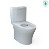 TOTO Aquia IV Two-Piece Elongated Dual Flush 1.28 and 0.9 GPF Toilet with CEFIONTECT, Cotton White, Vitreous China, CST446CEMFGN#01