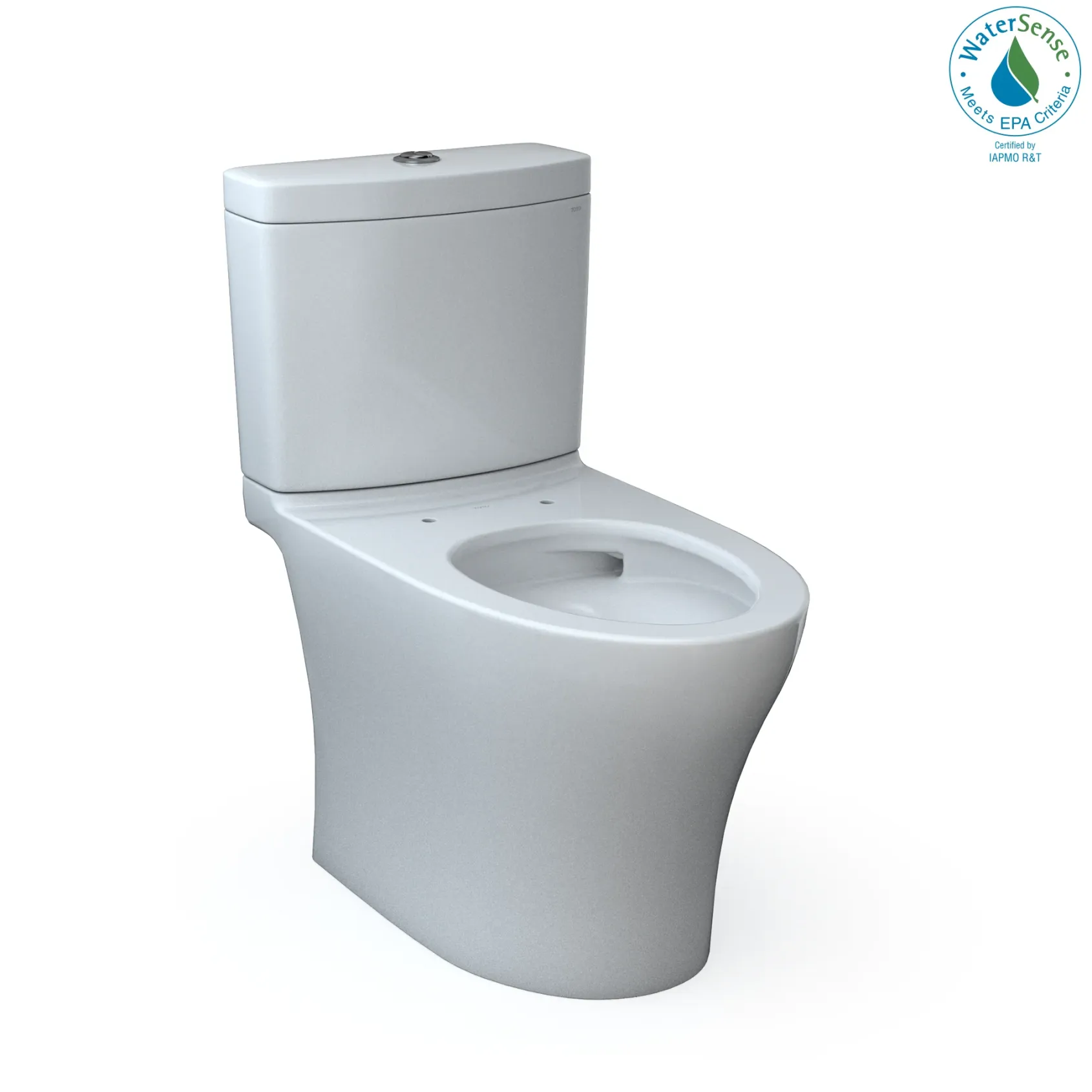 TOTO Aquia IV Two-Piece Elongated Dual Flush 1.28 and 0.9 GPF Toilet with CEFIONTECT, Cotton White, Vitreous China, CST446CEMFGN#01