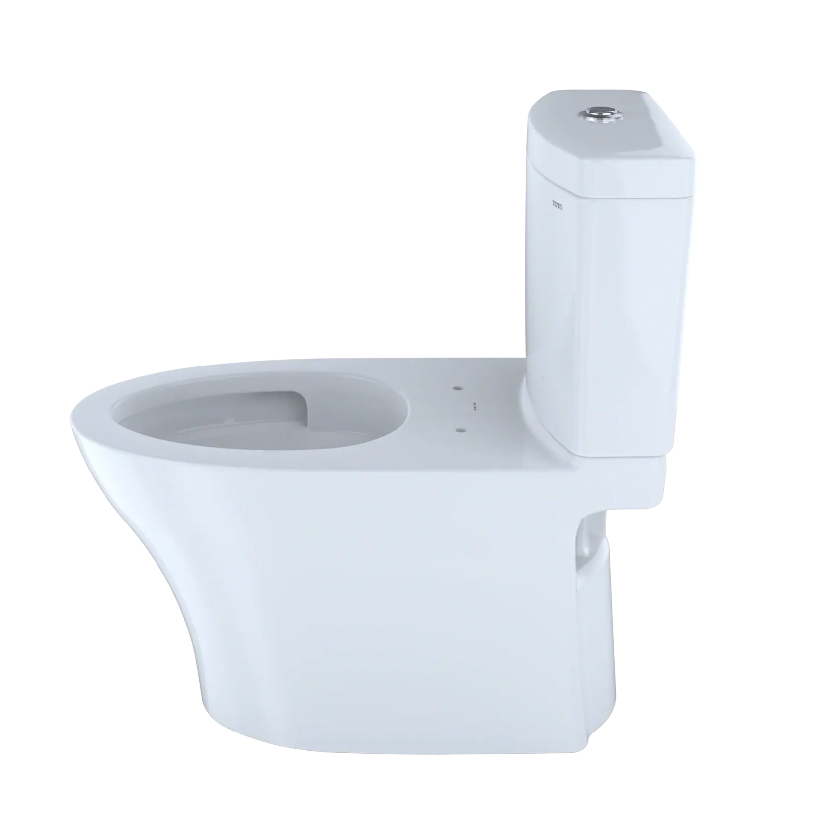 TOTO Aquia IV Two-Piece Elongated Dual Flush 1.28 and 0.9 GPF Toilet with CEFIONTECT, Cotton White, Vitreous China, CST446CEMFGN#01