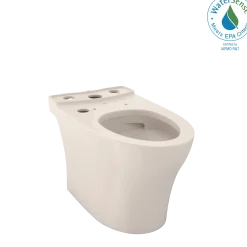 TOTO Aquia IV WASHLET+ Elongated Skirted Toilet Bowl with CEFIONTECT, Sedona Beige, Vitreous China, CT446CEGNT40#12