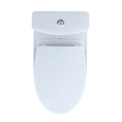 TOTO Aquia IV WASHLET+ Two-Piece Elongated Dual Flush 1.28 and 0.9 GPF Toilet with CEFIONTECT, Cotton White, Vitreous China, MS446124CEMGN#01