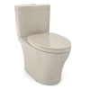 TOTO Aquia IV WASHLET+ Two-Piece Elongated Dual Flush 1.28 and 0.9 GPF Toilet with CEFIONTECT, Bone, Vitreous China, MS446124CEMGN#03