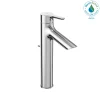 TOTO Brass, TLS01304U#CP LB Series 1.2 GPM Single Handle Bathroom Faucet for Semi-Vessel Sink with Drain Assembly, Polished Chrome