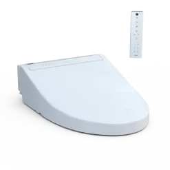 TOTO C5 WASHLET+ Ready Electronic Bidet Toilet Seat with PREMIST and EWATER+ Wand Cleaning, Elongated, Cotton White, Plastic, SW3084T40#01