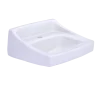 TOTO Commercial 20 7/8" x 18" Rectangle Wallmount Vitreous China Bathroom Sink, ADA Compliant, Cotton White, Single Faucet Hole, LT307#01
