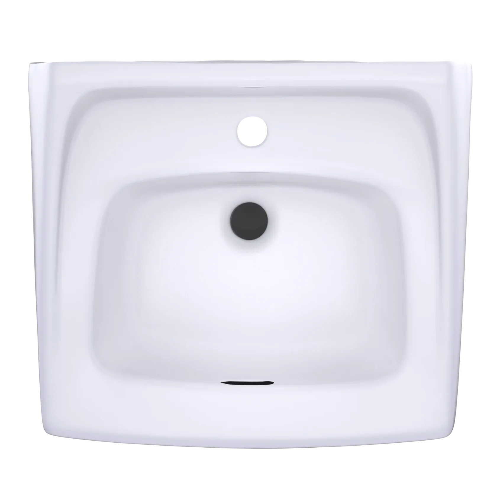 TOTO Commercial 20 7/8" x 18" Rectangle Wallmount Vitreous China Bathroom Sink, ADA Compliant, Cotton White, Single Faucet Hole, LT307#01
