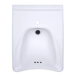 TOTO Commercial 20 1/2" x 27" Rectangle Wallmount Vitreous China Bathroom Sink, ADA Compliant, Cotton White, Single Faucet Hole, LT308#01