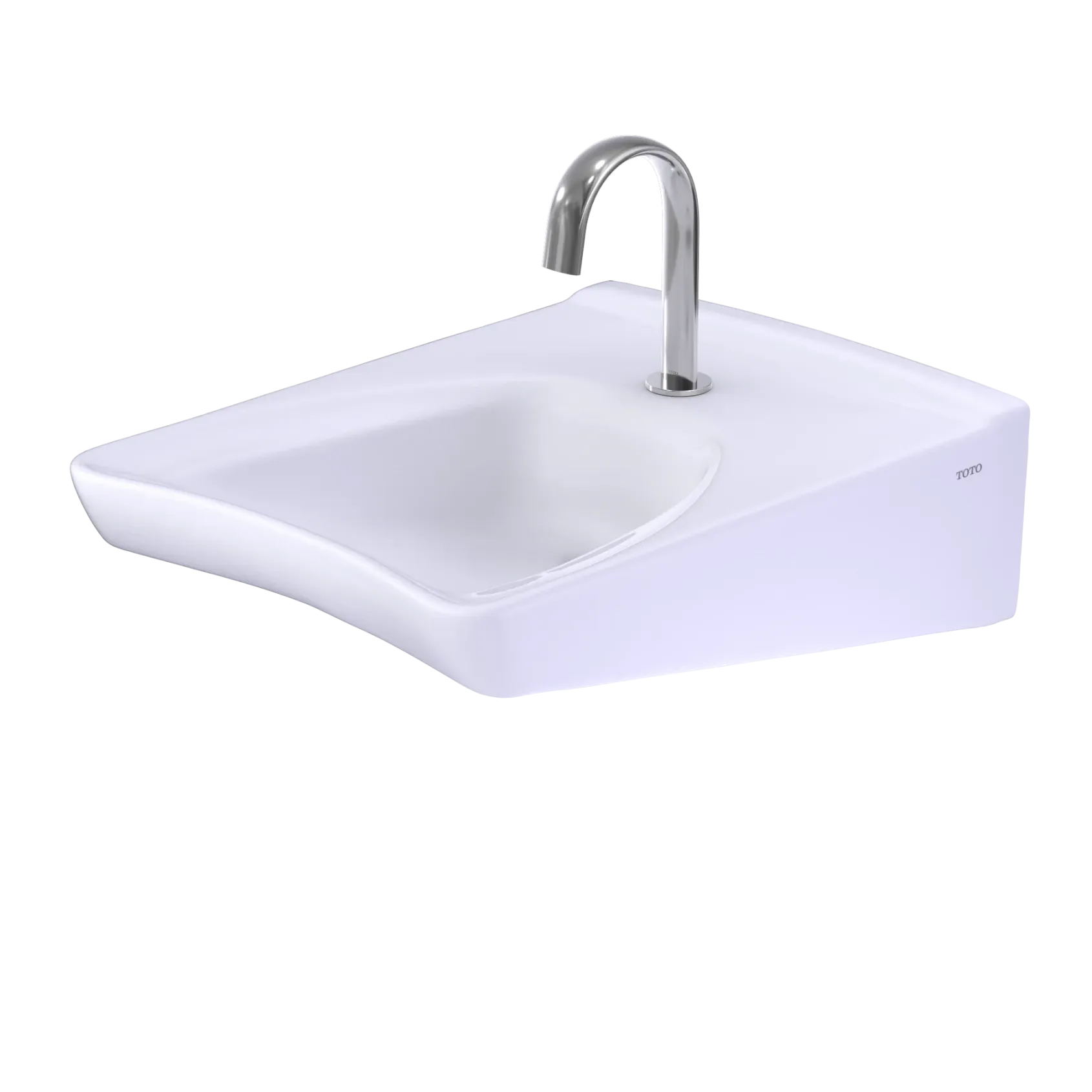 TOTO Commercial 20 1/2" x 27" Rectangle Wallmount Vitreous China Bathroom Sink, ADA Compliant, Cotton White, Single Faucet Hole, LT308#01