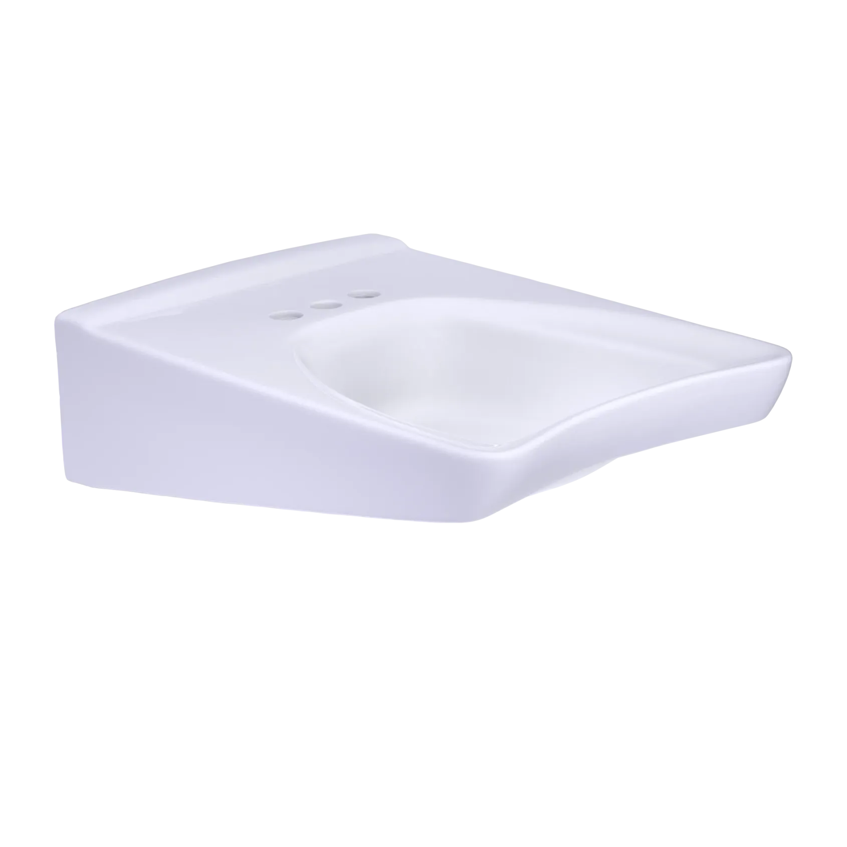 TOTO Commercial 20.5" x 27" Rectangle Wall-Mount Vitreous China Bathroom Sink, featuring 3 faucet holes and 1 soap dispenser hole, ADA Compliant, Cotton White, Model LT308.4#01