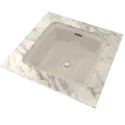 TOTO Connelly Square Undermount Bathroom Sink with CEFIONTECT, Sedona Beige, Vitreous China, LT491G#12