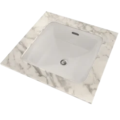 TOTO Connelly Square Undermount Bathroom Sink with CEFIONTECT, Colonial White, Vitreous China, LT491G#11