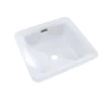 TOTO Connelly Square Undermount Bathroom Sink with CEFIONTECT, Cotton White, Vitreous China, LT491G#01