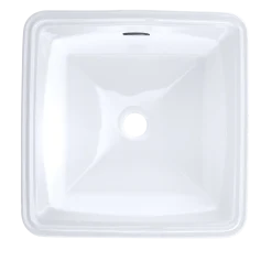 TOTO Connelly Square Undermount Bathroom Sink with CEFIONTECT, Cotton White, Vitreous China, LT491G#01