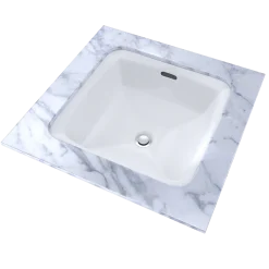 TOTO Connelly Square Undermount Bathroom Sink with CEFIONTECT, Cotton White, Vitreous China, LT491G#01