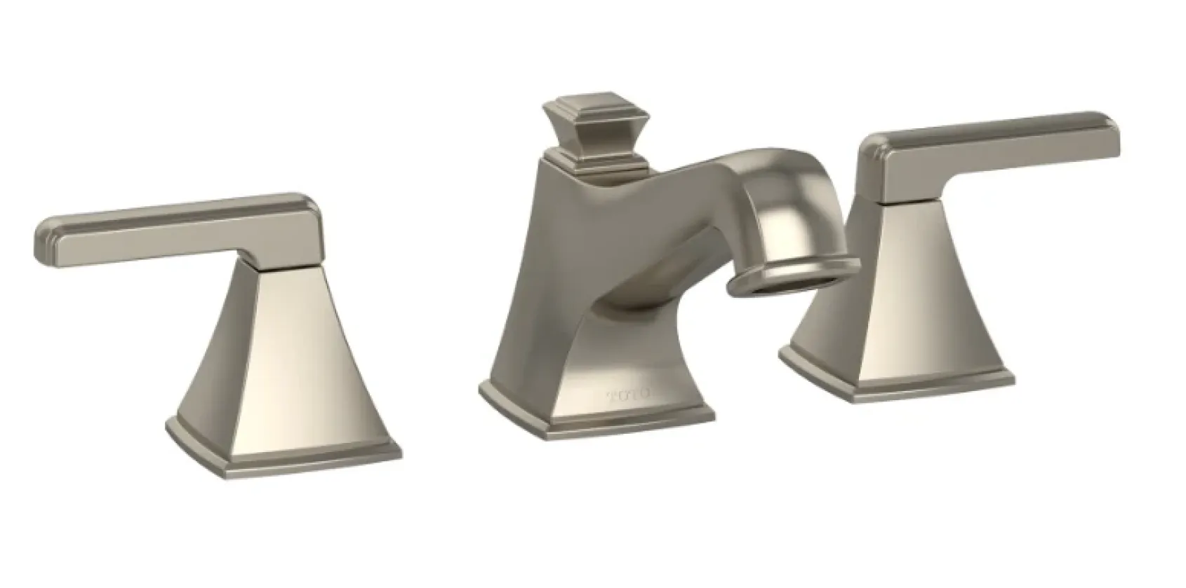 TOTO Connelly Two Handle Widespread 1.5 GPM Bathroom Sink Faucet, Brushed Nickel, Brass, TL221DD#BN