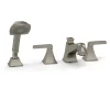 TOTO Connelly Two Handle Deck-Mount Roman Tub Filler Trim with Hand Shower, Brushed Nickel, Brass, TB221S#BN