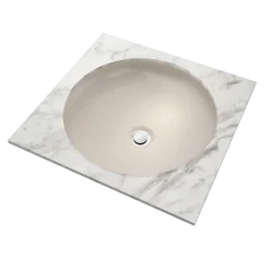 TOTO Curva Round Undermount Bathroom Sink, Sedona Beige, Vitreous China, LT183#12