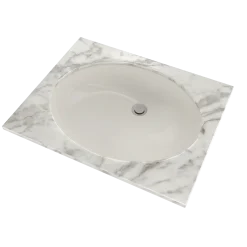 TOTO Dantesca Oval Undermount Bathroom Sink with CEFIONTECT, Colonial White, Vitreous China, LT597G#11