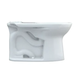 TOTO Drake Elongated TORNADO FLUSH Toilet Bowl with CEFIONTECT, Cotton White, Vitreous China, C776CEG#01