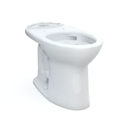 TOTO Drake Elongated Universal Height TORNADO FLUSH Toilet Bowl with CEFIONTECT, Cotton White, Vitreous China, C776CEFG#01