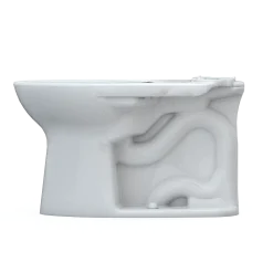 TOTO Drake Elongated Universal Height TORNADO FLUSH Toilet Bowl with CEFIONTECT, Cotton White, Vitreous China, C776CEFG#01