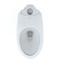 TOTO Drake Elongated Universal Height TORNADO FLUSH Toilet Bowl with CEFIONTECT, Cotton White, Vitreous China, C776CEFG#01