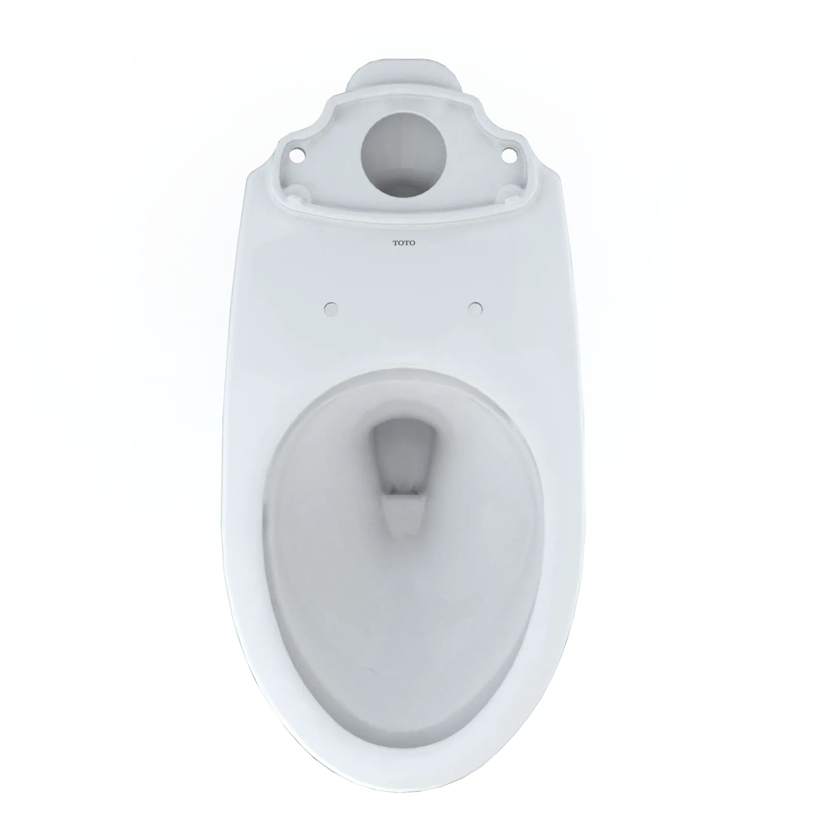 TOTO Drake Elongated Universal Height TORNADO FLUSH Toilet Bowl with CEFIONTECT, Cotton White, Vitreous China, C776CEFG#01