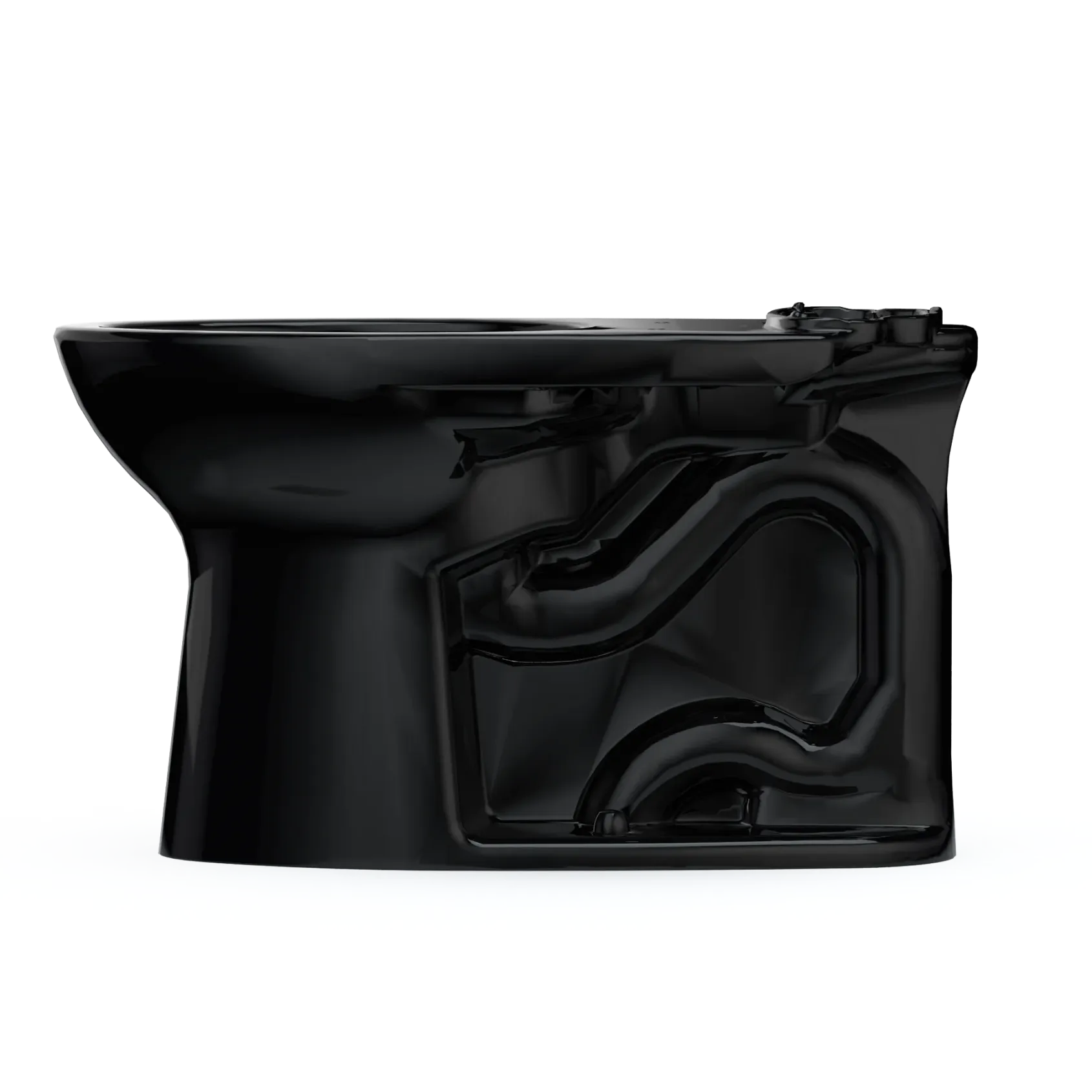 TOTO Drake Elongated Universal Height Universal Height TORNADO FLUSH Toilet Bowl, Ebony, Vitreous China, C776CEF#51