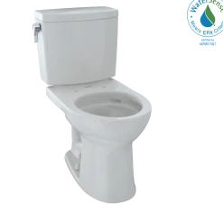 TOTO Drake II 1G Two-Piece Round 1.0 GPF Universal Height Toilet with CEFIONTECT, Colonial White, Vitreous China, CST453CUFG#11