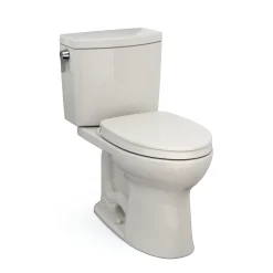 TOTO Drake II 1G Two-Piece Elongated 1.0 GPF Universal Height Toilet with CEFIONTECT and SS124 SoftClose Seat, WASHLET+ Ready, Sedona Beige, Vitreous China|Plastic, MS454124CUFG#12