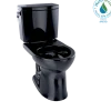 TOTO Drake II 1G Two-Piece Round 1.0 GPF Universal Height Toilet, Ebony, Vitreous China, CST453CUF#51