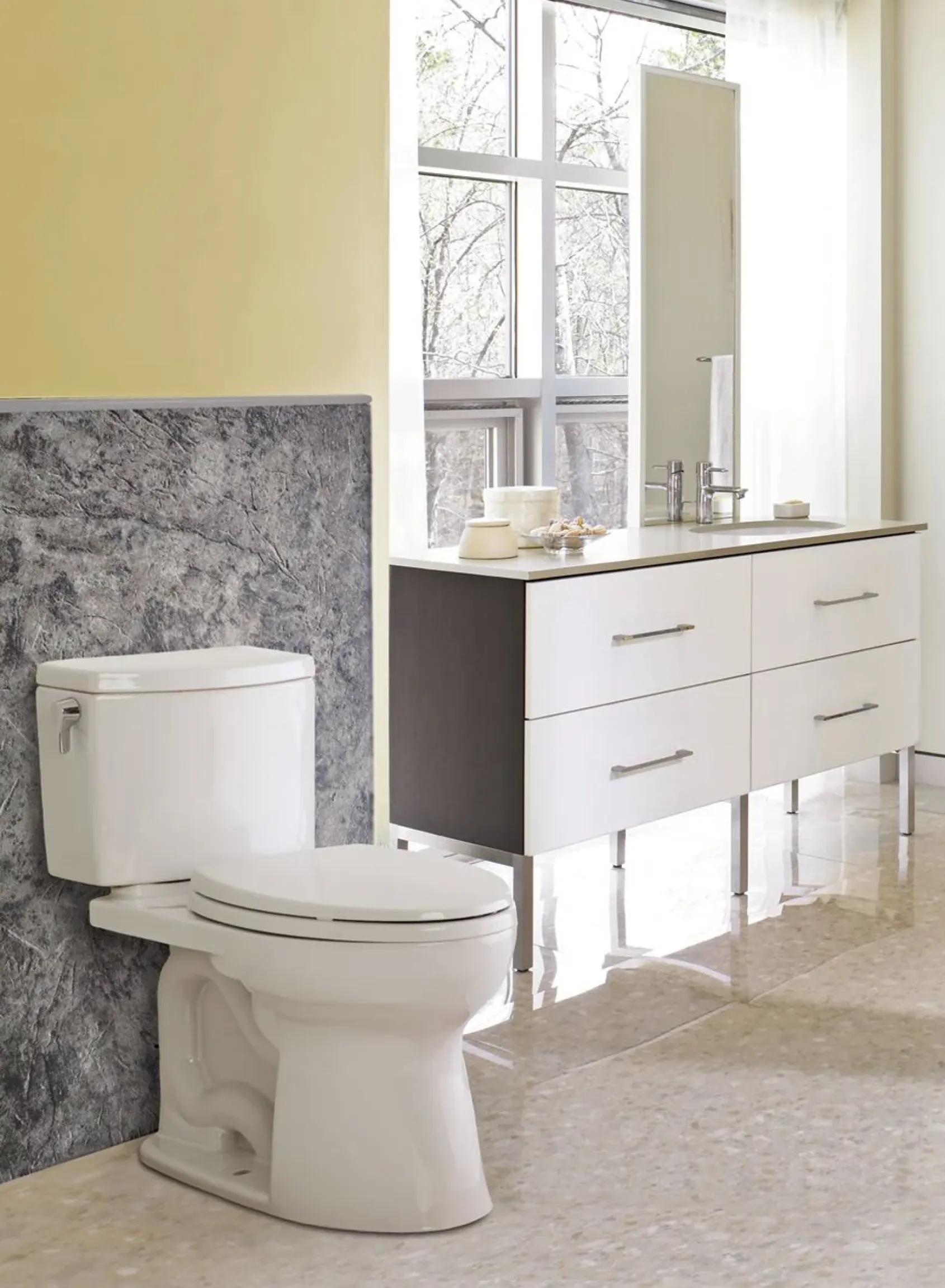 TOTO Drake II 1G Two-Piece Round 1.0 GPF Universal Height Toilet, Ebony, Vitreous China, CST453CUF#51