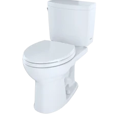 TOTO Drake II 1G Two-Piece Round 1.0 GPF Universal Height Toilet, Ebony, Vitreous China, CST453CUF#51
