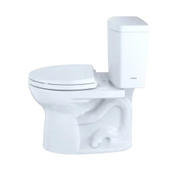 TOTO Drake II 1G Two-Piece Round 1.0 GPF Universal Height Toilet, Ebony, Vitreous China, CST453CUF#51