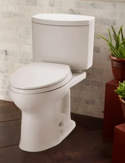 TOTO Drake II 1G Two-Piece Round 1.0 GPF Universal Height Toilet, Ebony, Vitreous China, CST453CUF#51