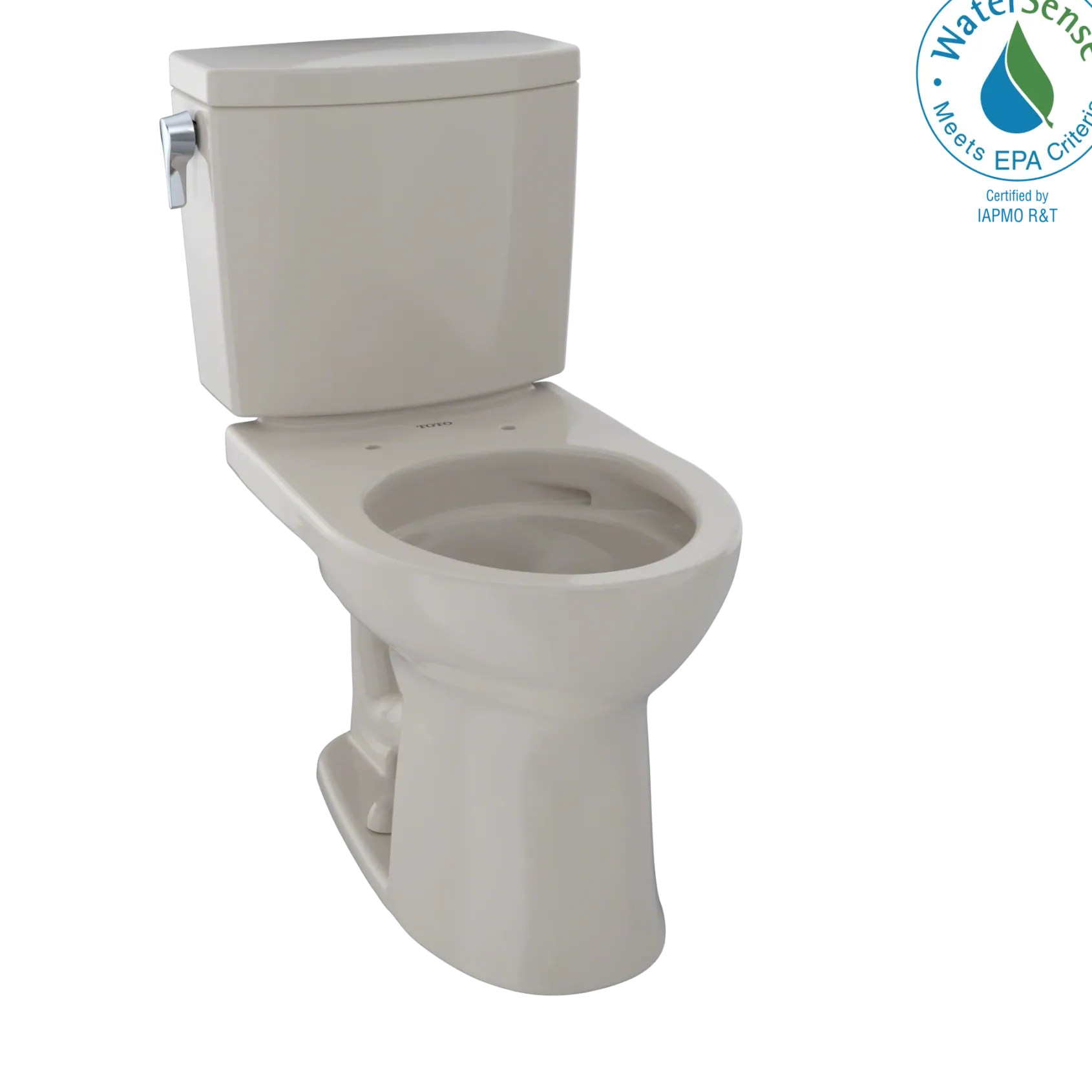 TOTO Drake II 1G Two-Piece Round 1.0 GPF Universal Height Toilet with CEFIONTECT, Bone, Vitreous China, CST453CUFG#03