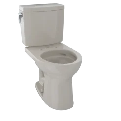 TOTO Drake II 1G Two-Piece Round 1.0 GPF Universal Height Toilet with CEFIONTECT, Bone, Vitreous China, CST453CUFG#03