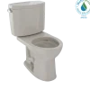 TOTO Drake II Two-Piece Round 1.28 GPF Universal Height Toilet with CEFIONTECT, Bone, Vitreous China, CST453CEFG#03