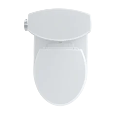 TOTO Drake II Two-Piece Round 1.28 GPF Universal Height Toilet with CEFIONTECT, Bone, Vitreous China, CST453CEFG#03