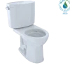 TOTO Drake II Two-Piece Round 1.28 GPF Universal Height Toilet with CEFIONTECT, Cotton White, Vitreous China, CST453CEFG#01