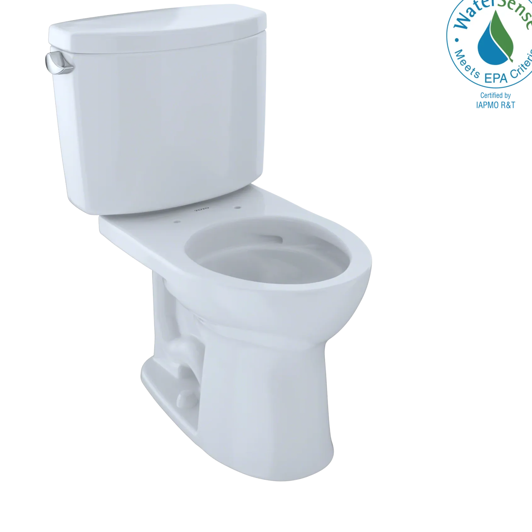 TOTO Drake II Two-Piece Round 1.28 GPF Universal Height Toilet with CEFIONTECT, Cotton White, Vitreous China, CST453CEFG#01