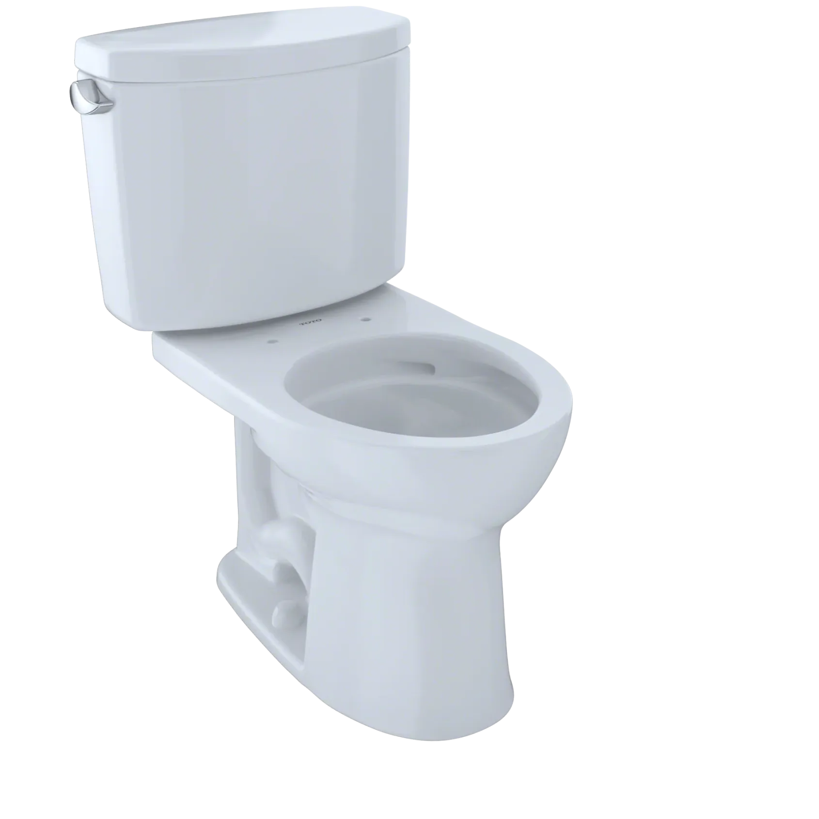 TOTO Drake II Two-Piece Round 1.28 GPF Universal Height Toilet with CEFIONTECT, Cotton White, Vitreous China, CST453CEFG#01
